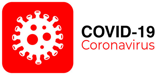 Coronavirus Covid-19 concept typography design logo on white background. Self isolation. Home quarantine. Graphic vector for web, print, banner, flyer, illustration. Stop coronavirus.