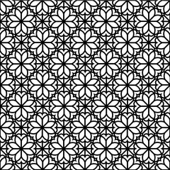 Arabic floral ornament with geometric shapes. Abstract motives of the paintings of ancient Indian fabric patterns. Abstract seamless pattern.