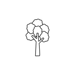 tree line icon vector simple design