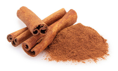 Cinnamon isolated on white background