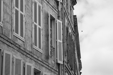 old building in La Rochelle, France, with windows