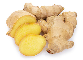 Ginger on white background