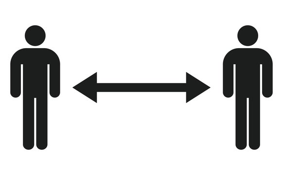 Simple icon representing social distance