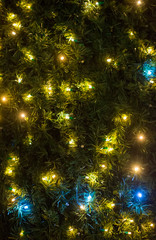 Obraz na płótnie Canvas Christmas lights in shopping center