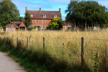 Avebury (England), UK - August 05, 2015: A typical house in Avebury village, Wiltshire , England, United Kingdom.