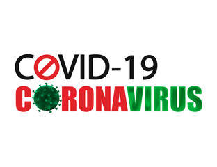 Corona Virus 2020 isolated on white background. Vector illustration.