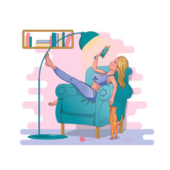 woman reading book icon vector illustration design