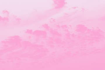 Fototapeta na wymiar Pink sky with different clouds. Beautiful sky background