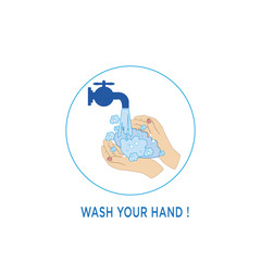 Fototapeta premium Illustration of hand washing instruction to protect from virus.