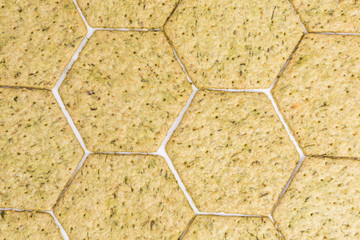 background of crunchy oatmeal cracker with chives