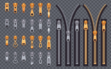 Slide Fastener Elements Set © Macrovector