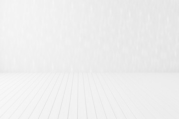 Blank white interior room background ,empty white walls corner and white wood floor contemporary,3D rendering