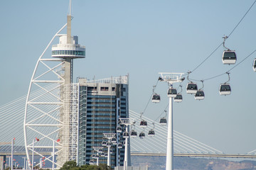 Lisbon, expo area with the cableway