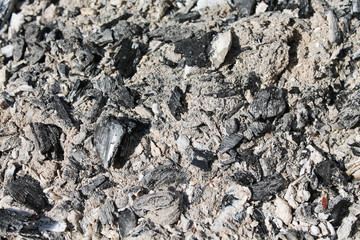 gray ash after the fire
