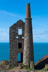 Portrait image of Wheal Owles tin mine, Cornwall