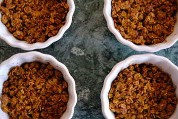 Healthy, homemade apple crisp
