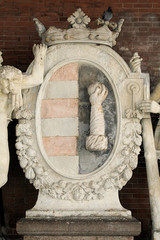 Cremona, Lombardia, statue of the symbol of the city