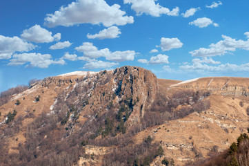Fototapeta na wymiar The mountainous landscape of the North Caucasus