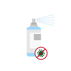 Antibacterial, antiviral spray bottle, sterile, cleaning vector icon
