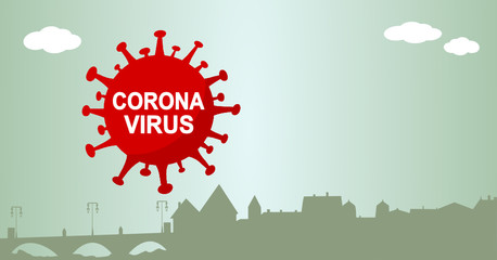 coronavirus sur la ville illustration