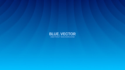 Vector Perspective Bent Smooth Lines Clear Blank Subtle Business Deep Blue Abstract Background. Futuristic Technology 3D Minimalist Illustration. Light Cyan Empty Surface Wallpaper. Blurred Backdrop