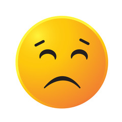 Sad emoticon, vector icon