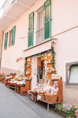 Typical houses in small town in Liguria