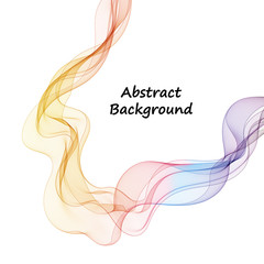 Fototapeta premium Color wave background. Abstract wavy design element. Transparent vector wave flow. eps 10