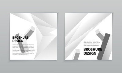 Square layoutbanners. Covers design templates for brochure, flyer, magazine. Black white trendy geometric abstract background