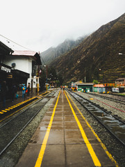 train in the mountains
