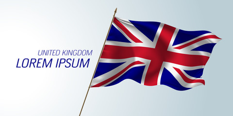 United Kingdom of Great Britain day vector banner, greeting card
