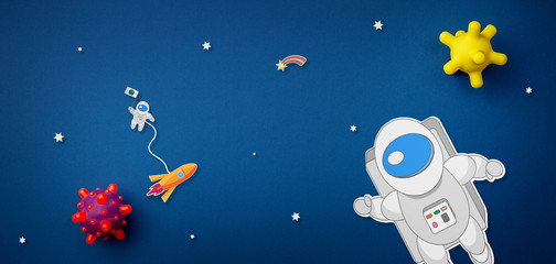 Fototapeta premium International day human space flight 12 April.