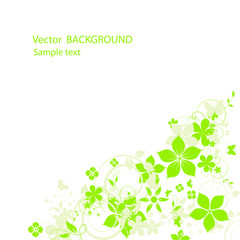 abstract floral background with butterflies