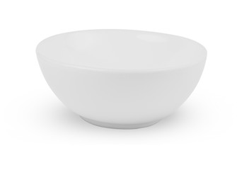 Empty white plate isolated on a white background