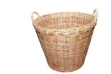 Obraz premium wicker basket isolated on white background