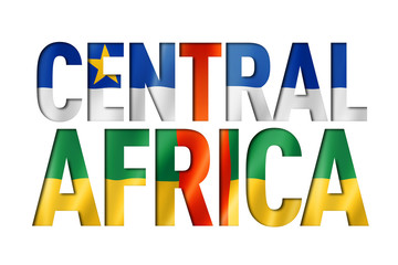 Central African Republic flag text font