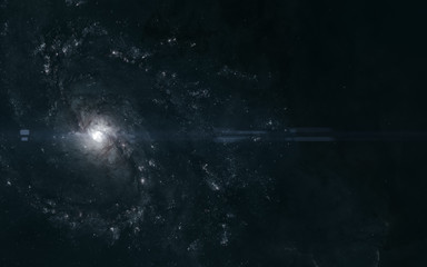 Galaxy, star clusters somewhere in deep space. Science fiction. Elements of this image furnished by...