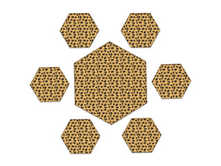 Hexagons,  army abstract modern military background for fabric textile 