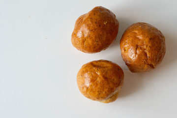  buns on a white background