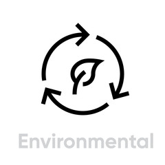 Environmental icon. Editable Vector Stroke.