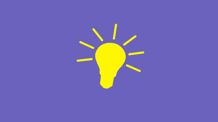 Yellow light bulb icon,idea light bulb icon