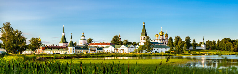 The Iversky monastery in Valdai - Novgorod Oblast, Russia - obrazy, fototapety, plakaty