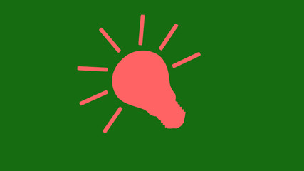 Light idea bulb icon on green background,bulb icon