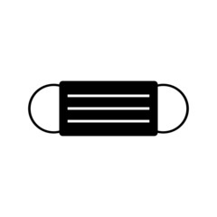 Medical face mask, health hygiene vector icon, stop corona virus icon