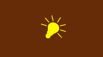 Amazing yellow light bulb icon,New bulb icon