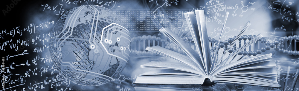 Wall mural abstract image of an open book closeup