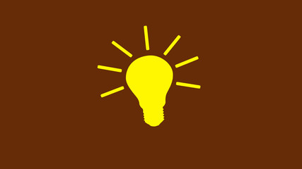 Amazing yellow light bulb icon,New bulb icon