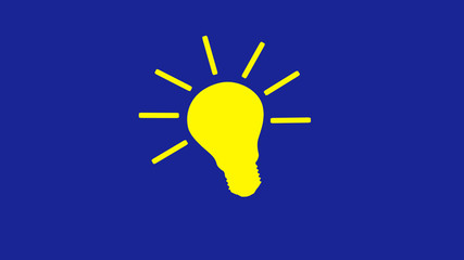 New yellow light bulb icon,Blue light bulb icon,yellow bulb