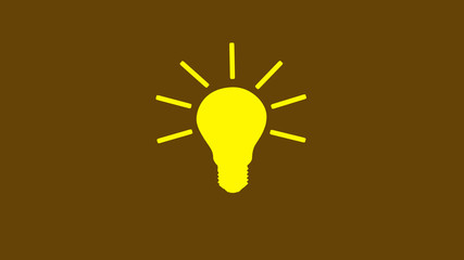 Yellow light bulb icon,bulb icon,New bulb icon