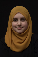 Young muslim girl wearing hijab